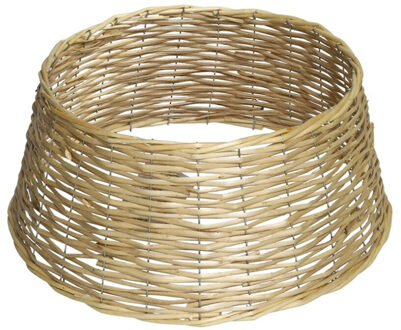 Kerstboommand - naturel - D46 x H21 - hout - Kerstboommand / huls Bruin