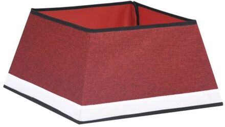 Kerstboomrok 48x48x25 cm rood en wit