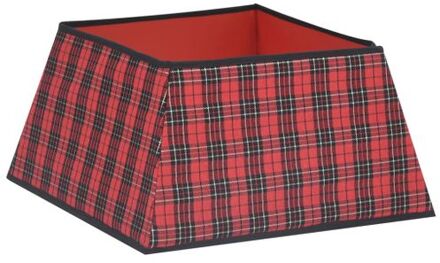 Kerstboomrok 48x48x25 cm rood en zwart