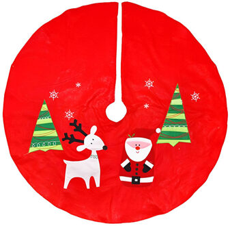 Kerstboomrok/kerstboom - kleed - rood - vilt - 90 cm - Kerstversiering