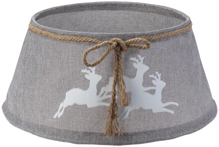 Kerstboomrok - Rood En Grijs - D56cm