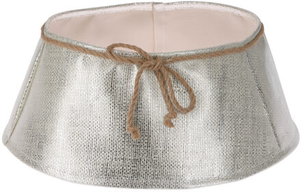 Kerstboomrok - zilverkleurig - D60 x H25 cm - voor kerstbomen tot 210 cm - kerstboommand - Kerstboomrokken