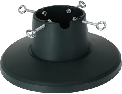 Kerstboomstandaard kunststof groen rond voor een kerstboom tot 210 cm - Kerstboom standaarden