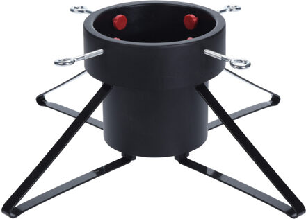 Kerstboomstandaard - zwart - 57 x 23 cm - metaal/kunststof - voor kerstboom tot 250 cm