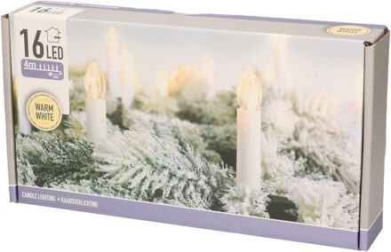 Kerstboomverlichting - kaarsen - warm wit - 4 meter - binnen - kerstverlichting