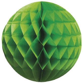 Kerstboomversiering 1x groene kerstballen van papier 10 cm - Kerstbal