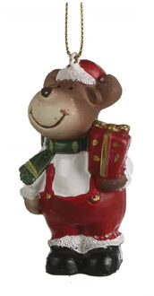 Kerstboomversiering 1x rendier kersornamenten 8 cm - Kersthangers Multikleur