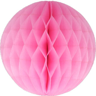 Kerstboomversiering 1x roze kerstballen van papier 10 cm - Kerstbal