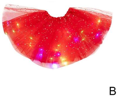 Kerstcadeau Kinderen Lichtgevende Tutu Rok Met Tutu Led Rok Rok Light-Emitting Mesh Buste Licht X7X8