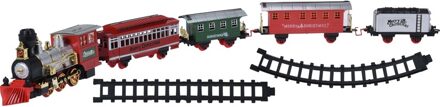 Kerstdecoratie verlichte trein met geluid Kersttreinen Multi