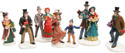 kerstdorp accessoires - figuurtjes en bomen - Kerstdorpen Multikleur