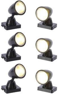 Kerstdorp accessoires LED spot lampen 6 stuks - Kerstdorpen Multikleur