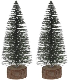 Kerstdorp boompjes groen 2 stuks - Kerstdorpen