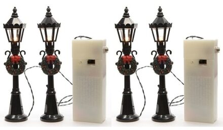 Kerstdorp lantaarns 4 stuks