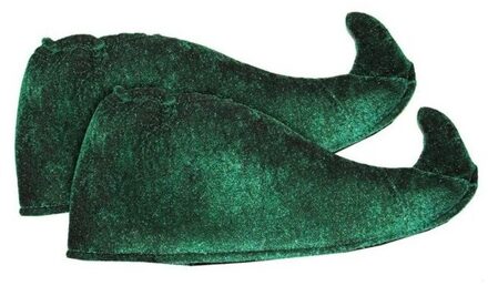 Kerstelf schoencovers - overtrekken - groen - voor kinderen - Kerst elfen accessoires - kindermaat