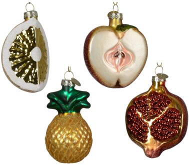 Kersthanger Fruit glas 7cm Multikleur