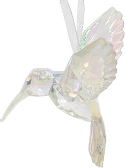 Kersthanger Kolibrie kunststof 10cm iris Multikleur