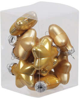 Kersthangers - sterren - 12x - saffraan - 4 cm - Kersthangers Oranje