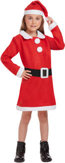 Kerstjurkje met kerstmuts - voor meisjes - maat 10-12 jaar - kerstmannenpak
