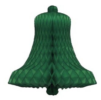 Kerstklok van groen honingraat papier