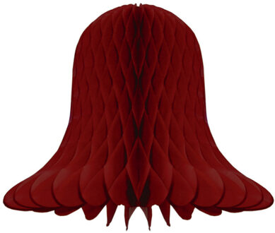 Kerstklokken lampionnen - donkerrood - 20 x 20 cm - Kerstversiering - Papier Bordeaux rood