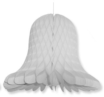 Kerstklokken lampionnen - lichtgrijs - 30 x 30 cm - Kerstversiering - Papier