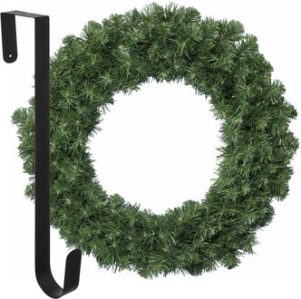 Kerstkrans 35 cm - groen - met hanger/ophanghaak - kerstversiering - Kerstkransen