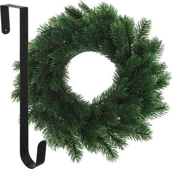 Kerstkrans 35 cm - groen - met hanger/ophanghaak - kerstversiering - Kerstkransen