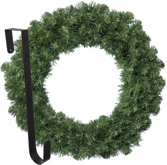 Kerstkrans 50 cm - groen - met hanger/ophanghaak - kerstversiering - Kerstkransen