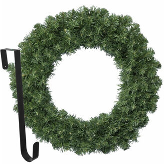 Kerstkrans 60 cm - groen - met hanger/ophanghaak - kerstversiering - Kerstkransen