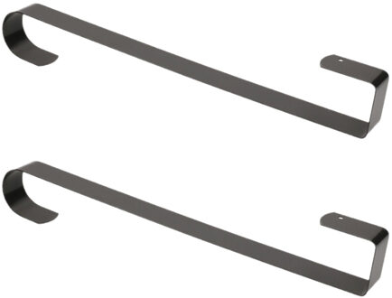 Kerstkrans deurhaak - Set van 2x stuks - 38 cm - metaal - haak - Deurkrans hanger - kerstkrans ophan