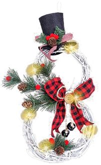 Kerstkrans Opknoping Decoratie Kerst Party Deur Muur Krans Ornament Decoratie Partij Decoratie kleurrijk 1