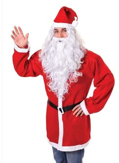 Kerstman baard met pruik - zilvergrijs - Kerst verkleed accessoires