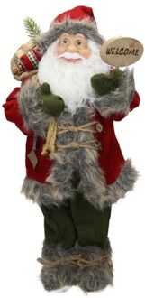 Kerstman Deco Figuur 22x14x47 cm rood polyresin