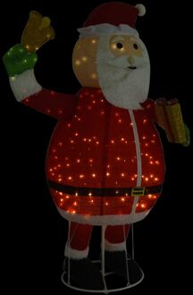 Kerstman decoratief LED 180 cm luxe stof Rood