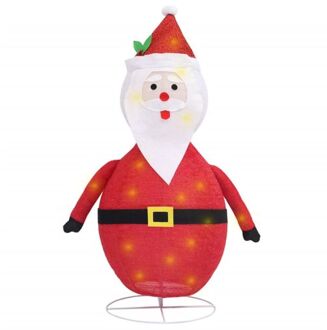 Kerstman decoratief LED 60 cm luxe stof Rood