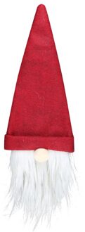 Kerstman Fles Cover Decoratie Faceless Kerst Pop Fles Cover Kerst Champagne Decoratie Wijn Zak rood
