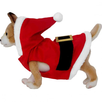 Kerstman jasje voor kleine hondjes / honden Rood