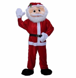 Kerstman kostuum - deluxe - rood - pluche - volwassenen - one size - kerstmannenpak