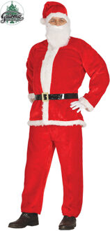 Kerstman Kostuum Fluweel Dallas Rood - Zalm