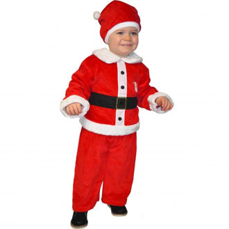 Kerstman kostuum voor babies 1 - 2 jaar Rood