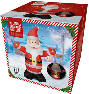 Kerstman Opblaasbaar Incl LED - 120x70x 190cm - Voor binnen en buiten