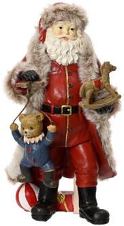 Kerstman polyresin l9.5b11h22 cm rood kerst