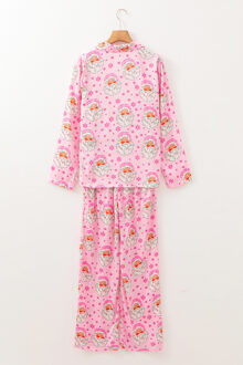 Kerstman Pyjama Set Lichtroze