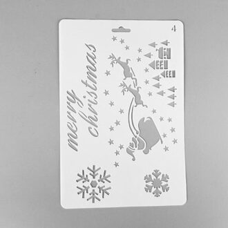 Kerstman Sleigh Stencil Voor Decor Diy Craft Hollow Muur Schilderen Template Scrapbooking Embossing Papier Kaart Kantoor Schoolbenodigdheden
