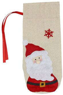 Kerstman Sneeuwpop Elanden Wijnfles Zakken Kerstversiering Champagne Houders Voor Xmas Thuis Diner Party Tafel Decors