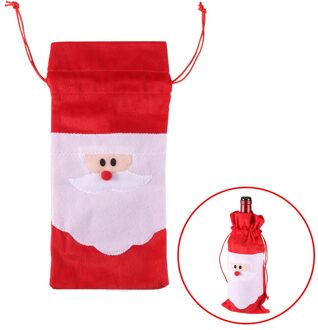 Kerstman Wijnfles Cover Rode Wijn Zak Aantrekkelijke Beschermende Tas Voor Meest Wijn En Champagne, kan Vervangen Christmas Party