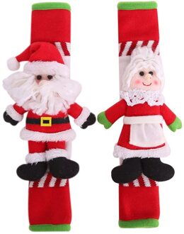 Kerstmis Koelkast Handvat Cover Doek Santa Keuken Magnetron Koelkast Deurknop Protector Deurklink Cover Home Hogar