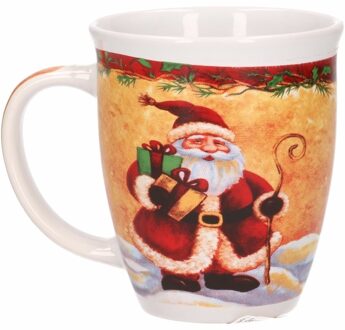 Kerstmok met kerstman en kadootjes Multikleur