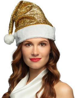 Kerstmuts Goud Glitter Goud - Brons